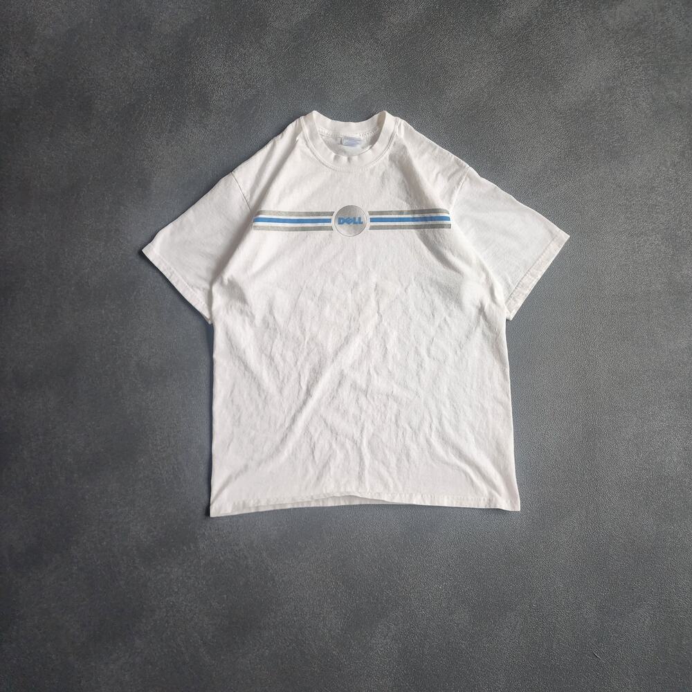 Vintage 90's Dell Computers Promotional White Shirt Large